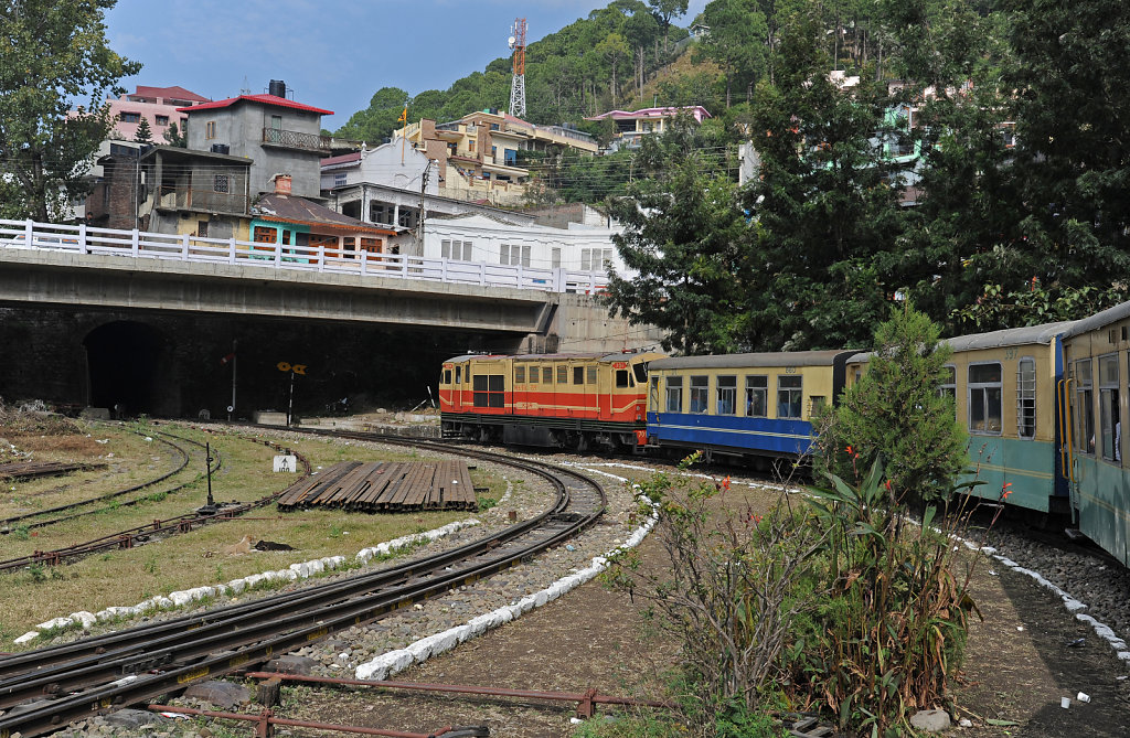 Train From Kalka to Shimla Pulled by Locomotive KSR 701