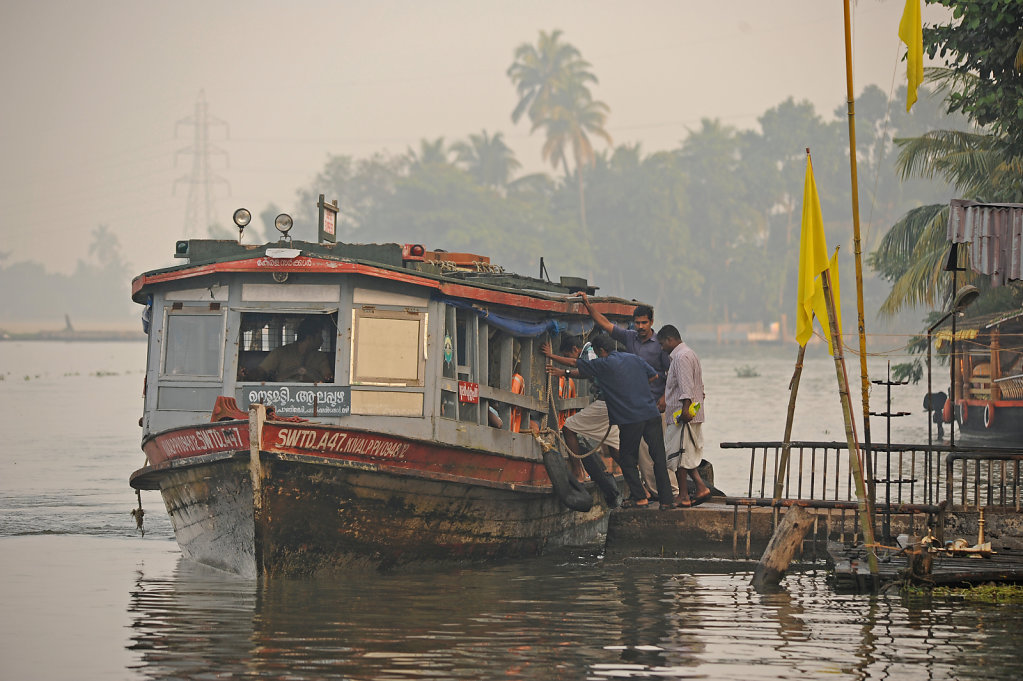 Boarding a Public Water Taxi